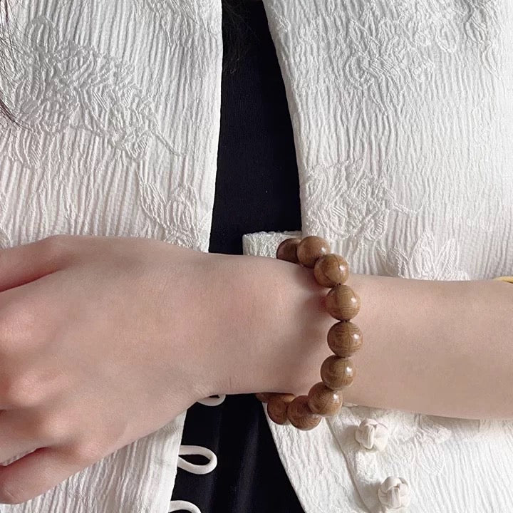 Zen Six Paths Wood Prayer Beads – Buddhist Mala Bracelet for Meditation & Balance : - Seekcase