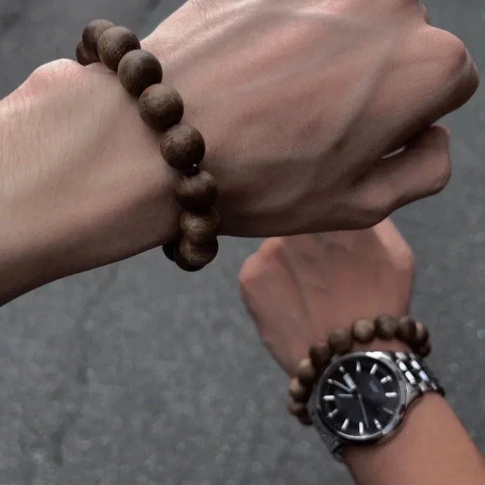Agarwood Prayer Beads Bracelet – Collector’s Grade Sinking Incense Wood Mala : - Seekcase