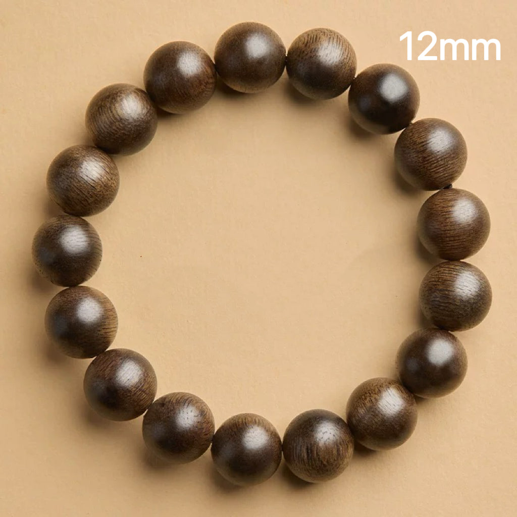 Agarwood Prayer Beads Bracelet – Collector’s Grade Sinking Incense Wood Mala : 棕色 12mm - Seekcase
