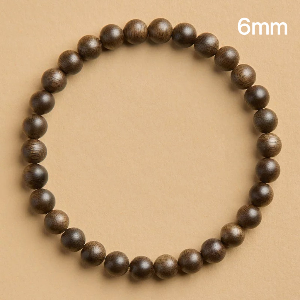 Agarwood Prayer Beads Bracelet – Collector’s Grade Sinking Incense Wood Mala : 棕色 6mm - Seekcase