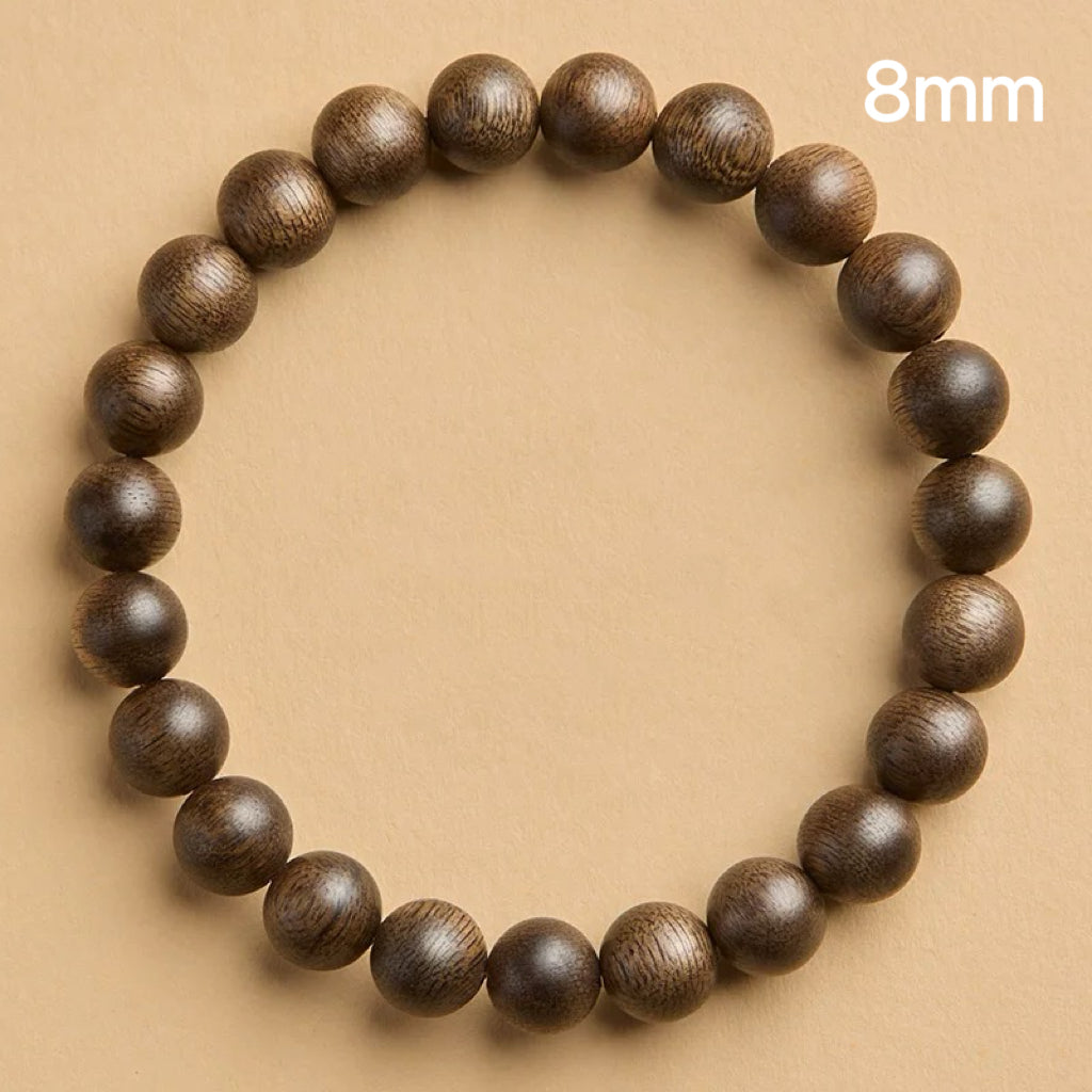 Agarwood Prayer Beads Bracelet – Collector’s Grade Sinking Incense Wood Mala : 棕色 8mm - Seekcase