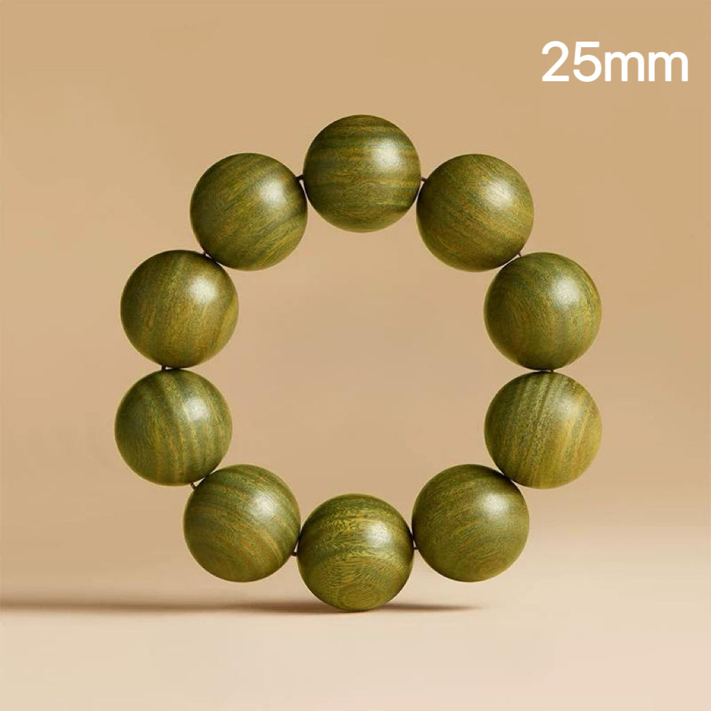 Sweet Green Sandalwood Beads - Oxidizing Prayer Bracelet