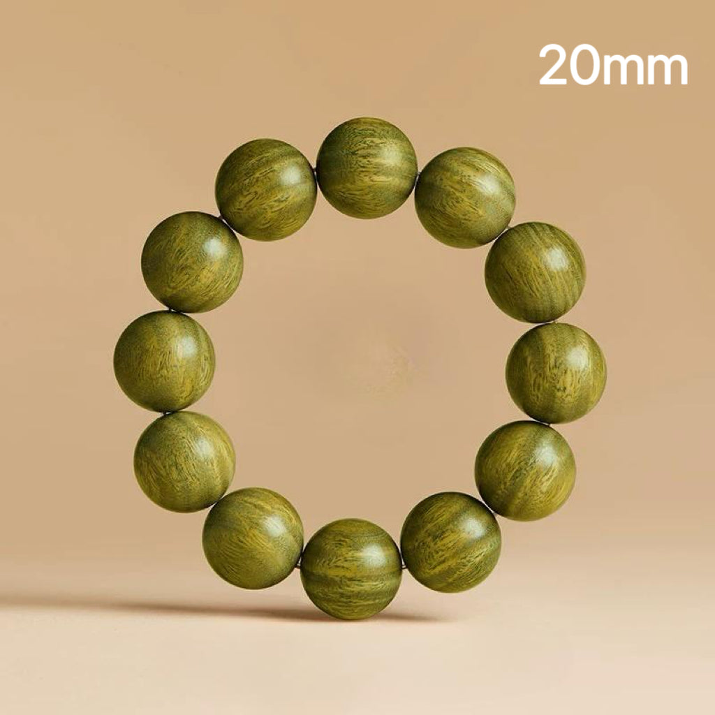 Sweet Green Sandalwood Beads - Oxidizing Prayer Bracelet