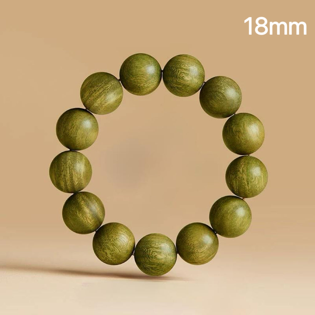 Sweet Green Sandalwood Beads - Oxidizing Prayer Bracelet