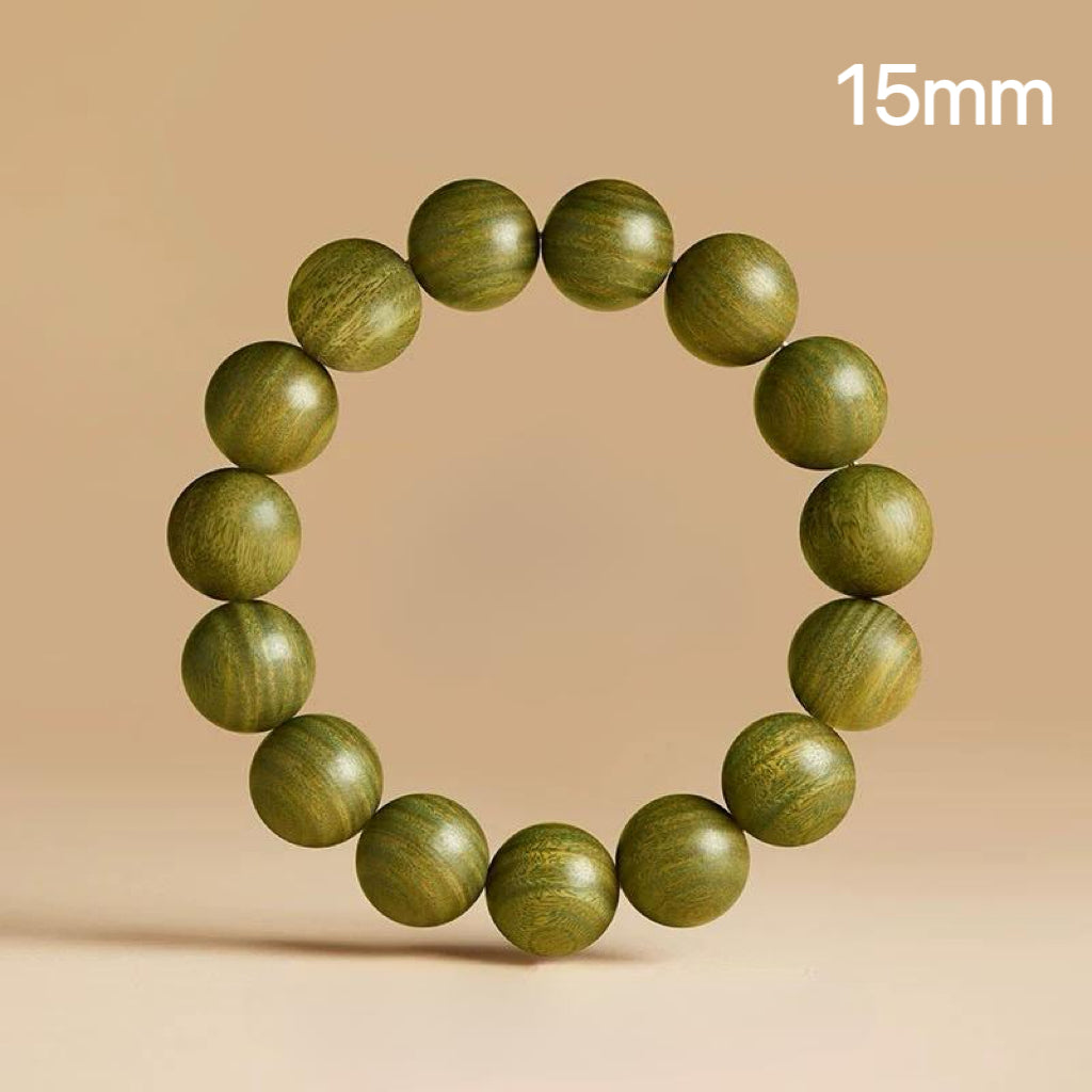 Sweet Green Sandalwood Beads - Oxidizing Prayer Bracelet