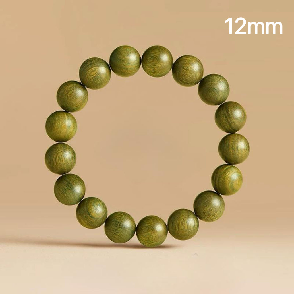 Sweet Green Sandalwood Beads - Oxidizing Prayer Bracelet