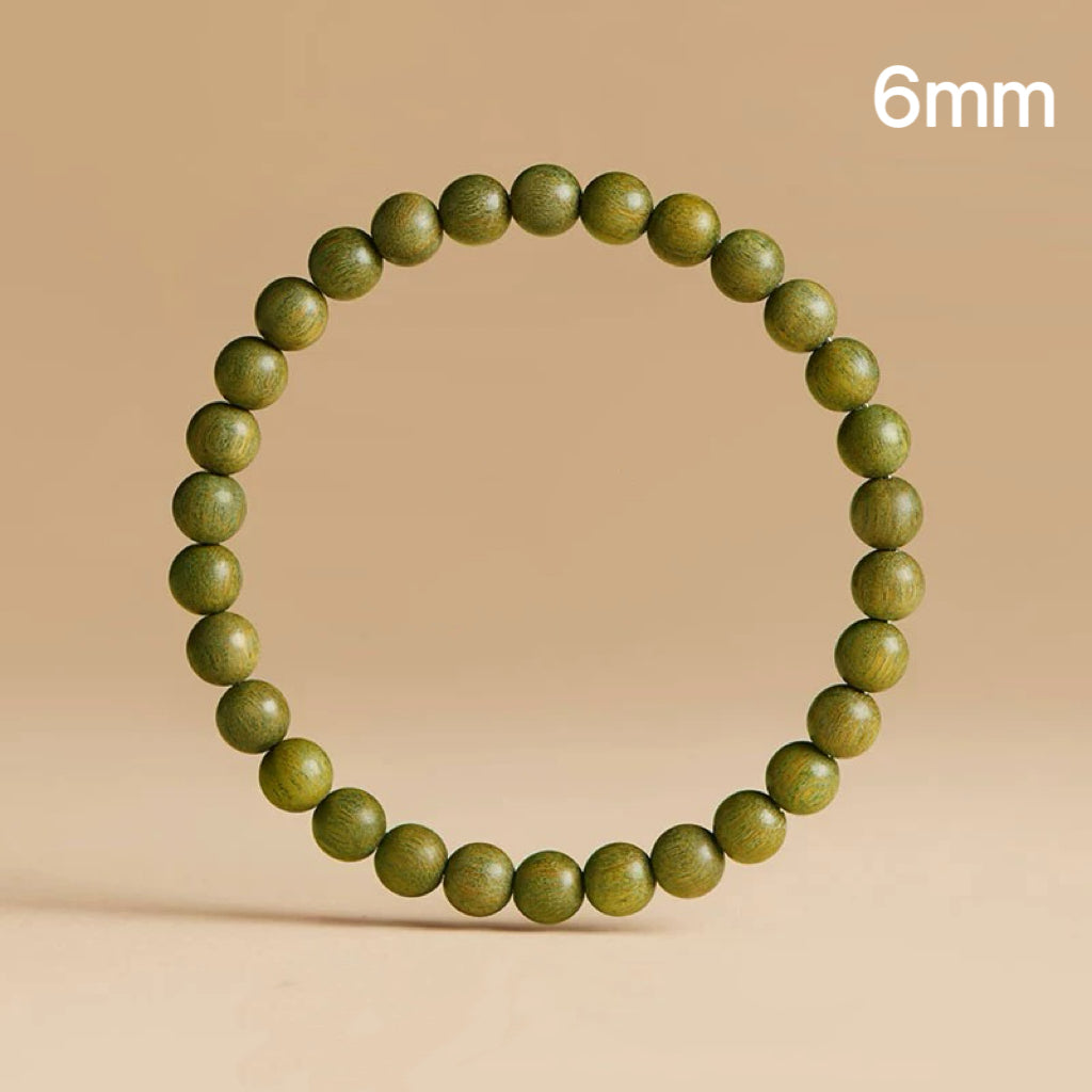 Sweet Green Sandalwood Beads - Oxidizing Prayer Bracelet