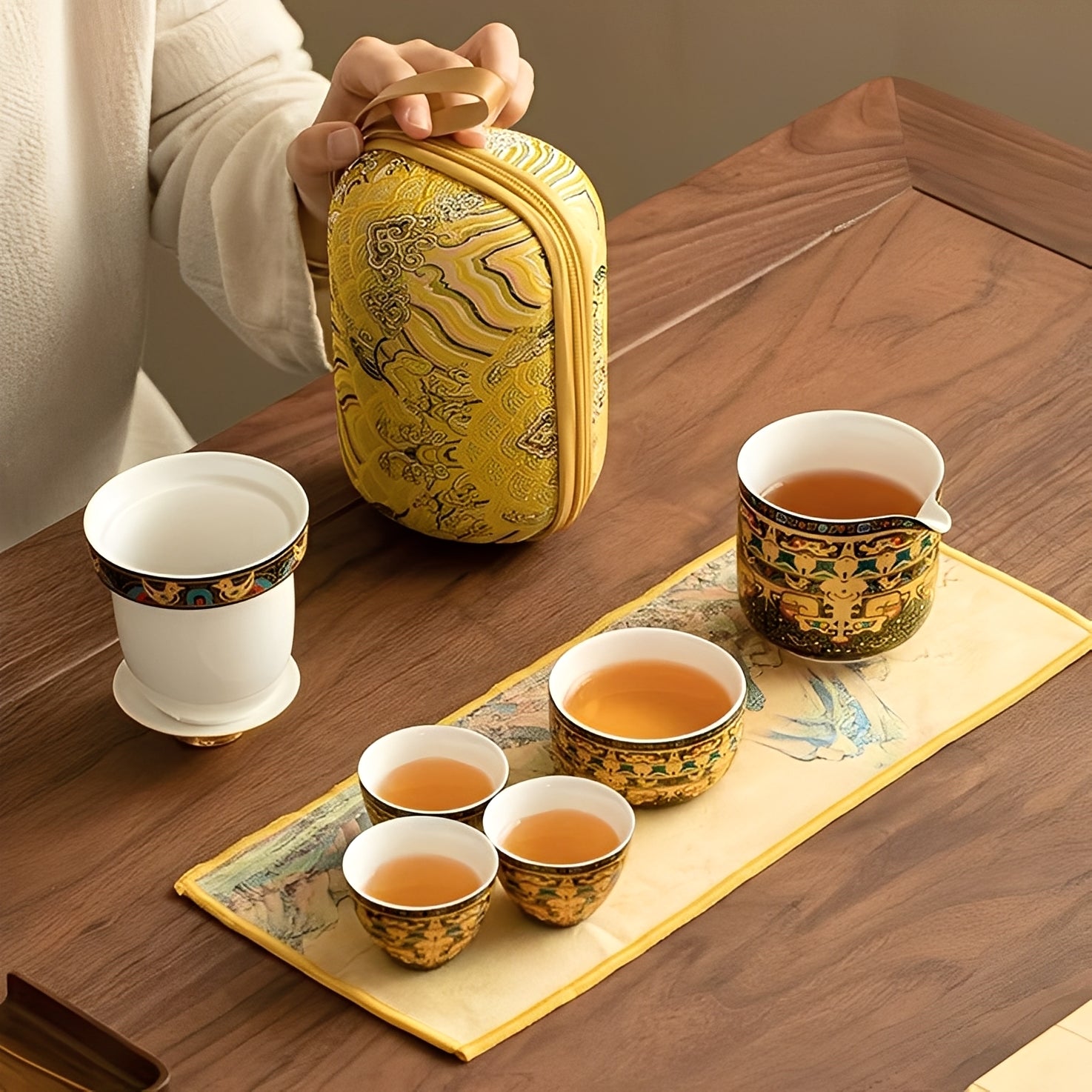Thangka Art Travel Tea Set