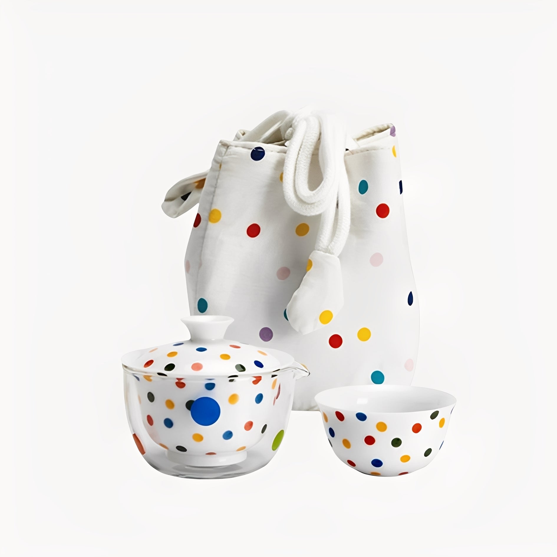 Polka-Dot Portable Office Gaiwan Set : - Seekcase