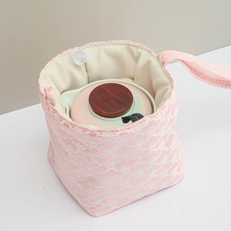 Pink Green Portable Tea Set : - Seekcase