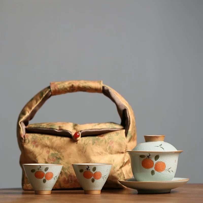 Persimmon Portable Tea Set : - Seekcase