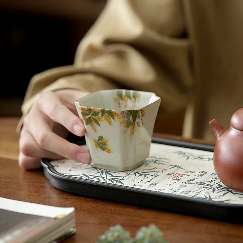 Floral Square Tea Cup Set : - Seekcase