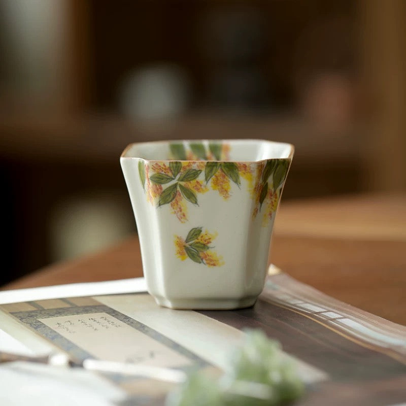 Floral Square Tea Cup Set : - Seekcase