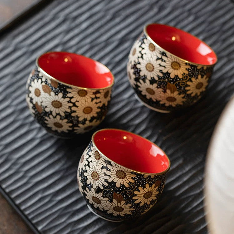 Daisy Tea Cups, Set of 2