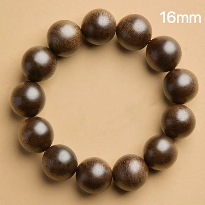 Agarwood Prayer Beads Bracelet – Collector’s Grade Sinking Incense Wood Mala : 棕色 16mm - Seekcase