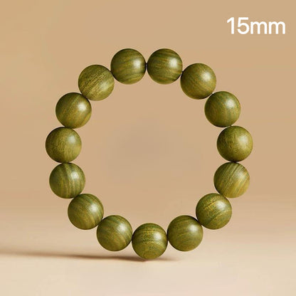 Sweet Green Sandalwood Beads - Oxidizing Prayer Bracelet
