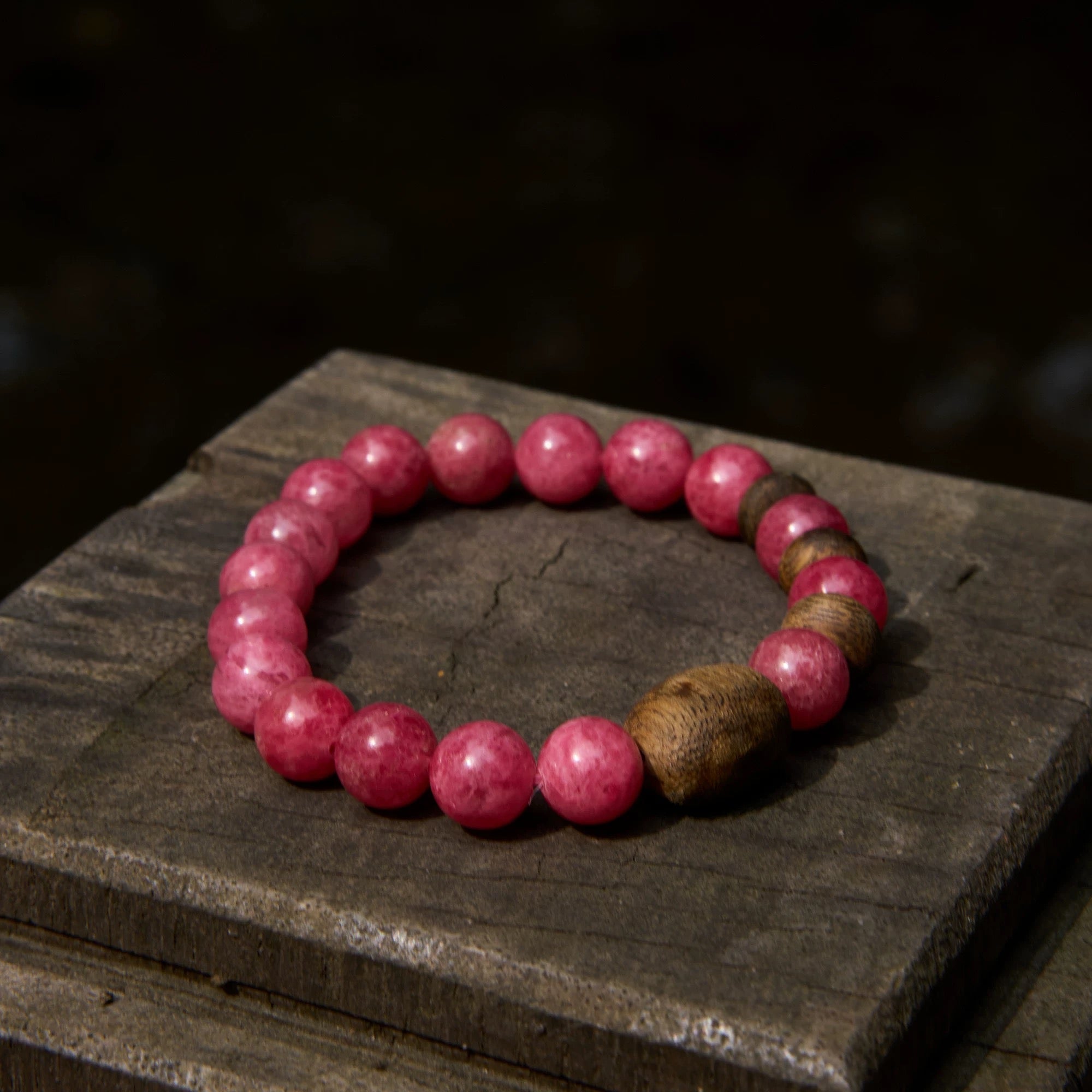 Rhodonite & Agarwood Harmony Bracelet : - Seekcase