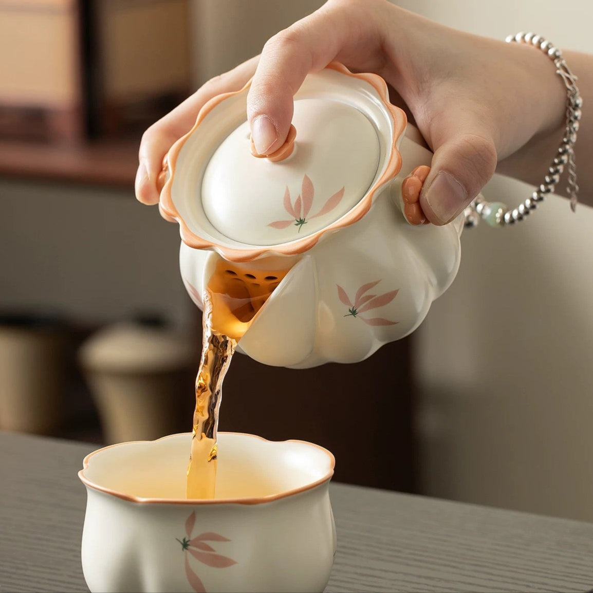 Orchid Butterfly Portable Tea Set : - Seekcase