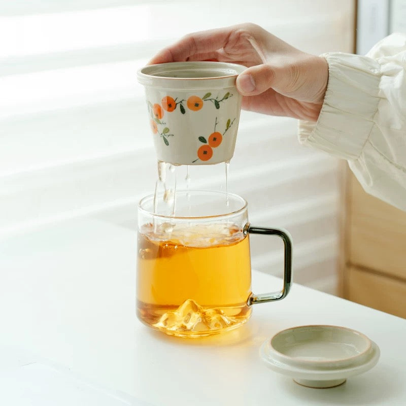 Persimmon All-in-One Tea Mug : - Seekcase