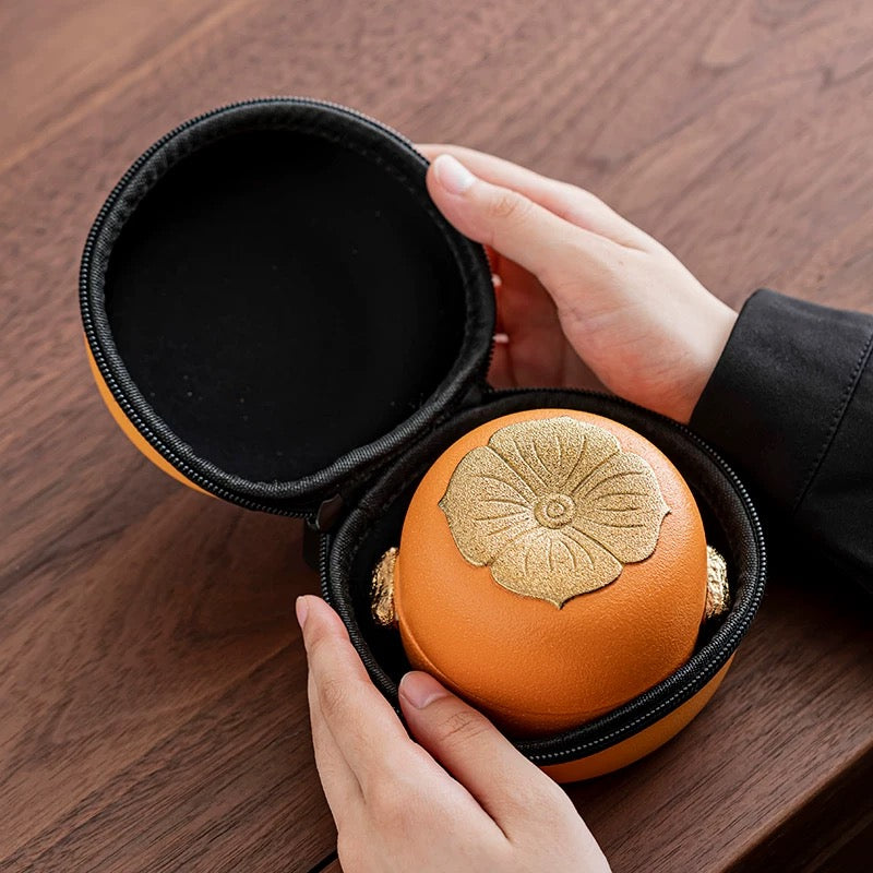 Persimmon Travel Tea Set : - Seekcase