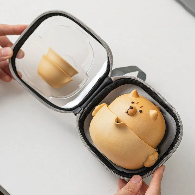 Shiba Inu Travel Tea Set : - Seekcase