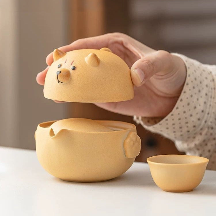 Shiba Inu Travel Tea Set : - Seekcase