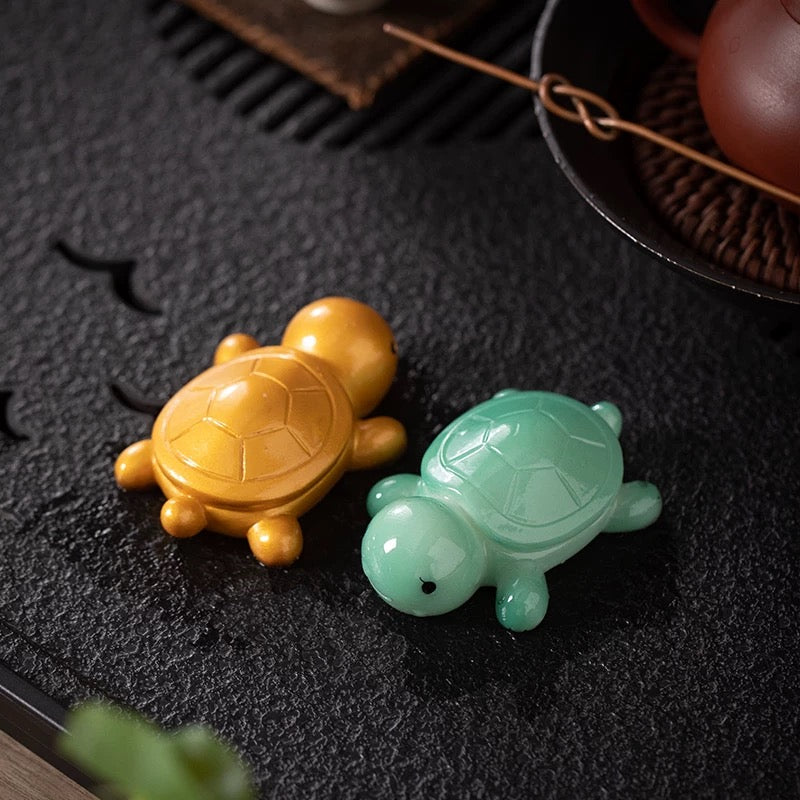 Color-Change Animal Tea Pets : Turtle Tea Pet - Gold & Green - 2 PCS - Seekcase