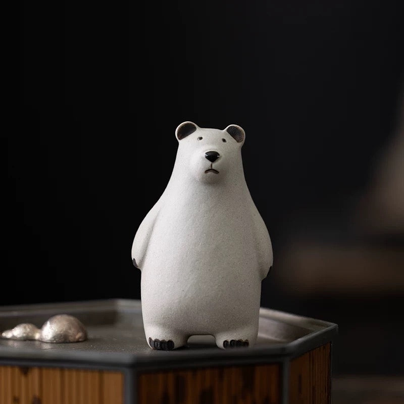 Teapot Lid Stand & Tea Pet : Polar Bear - 5X8cm - Seekcase