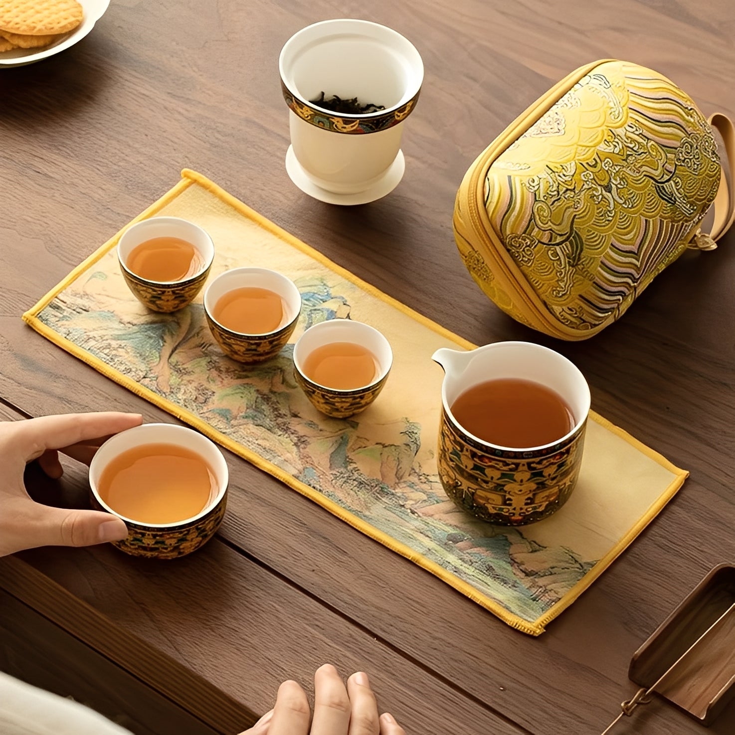 Thangka Art Travel Tea Set