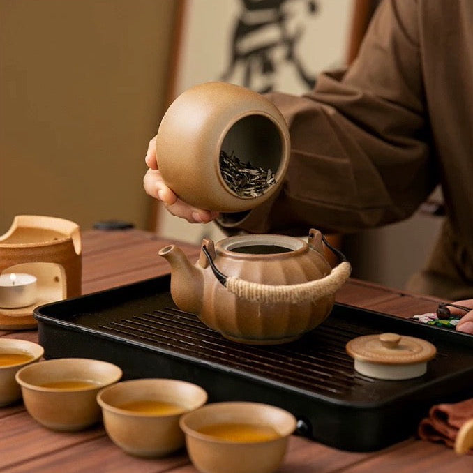 Pumpkin Minimalist Camping Tea Set