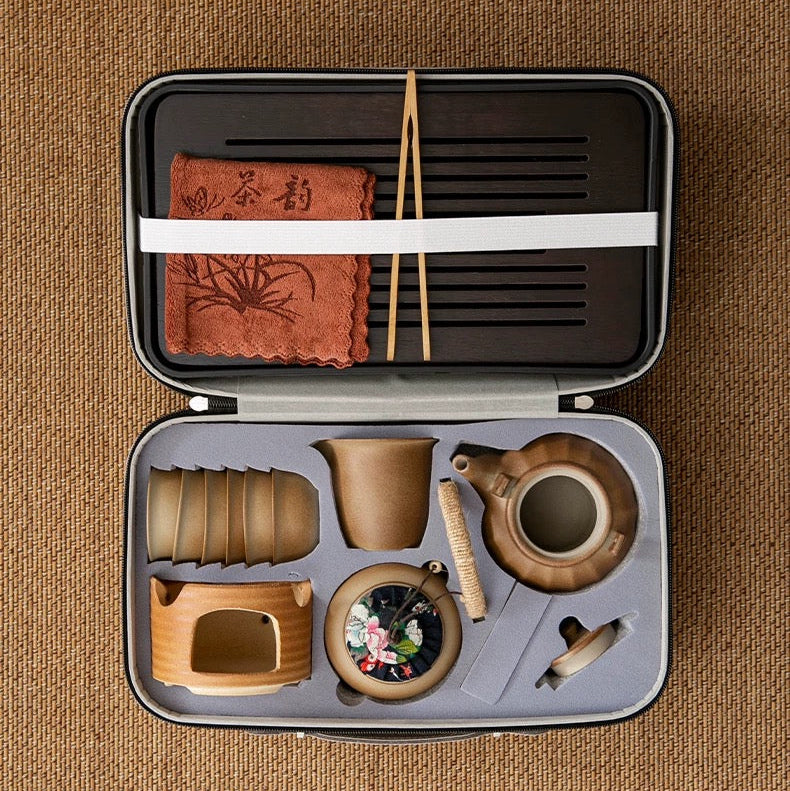 Pumpkin Minimalist Camping Tea Set