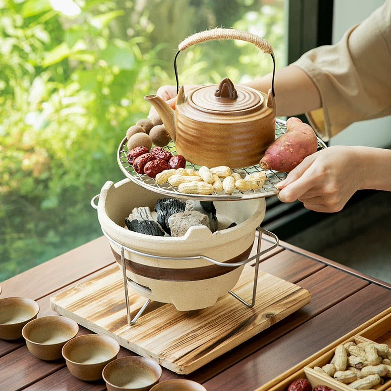 Charcoal Camping Tea Set