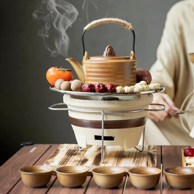 Charcoal Camping Tea Set