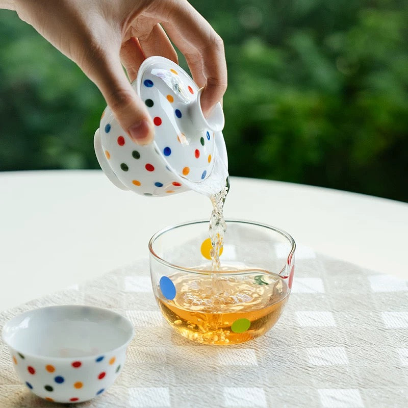Polka-Dot Portable Office Gaiwan Set : - Seekcase