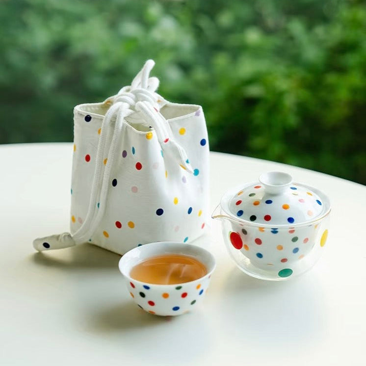Polka-Dot Portable Office Gaiwan Set (Copy) : - Seekcase