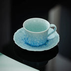 The Glacier Blue Crystalline Coffee Set 155ml