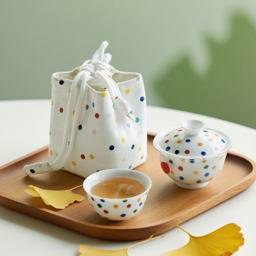 Polka-Dot Portable Office Gaiwan Set (Copy) : - Seekcase