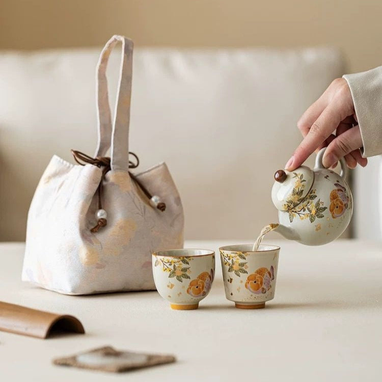 Little Goldfish Portable Tea Set : - Seekcase