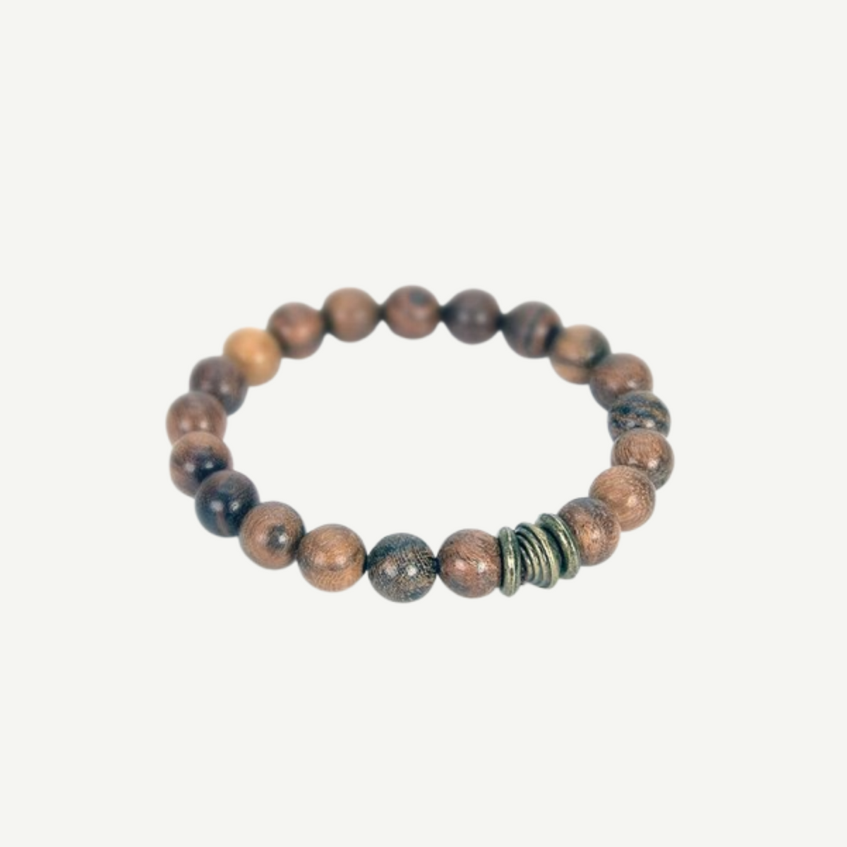 Sandalwood & Antiqued Alloy Vintage Bracelet : - Seekcase