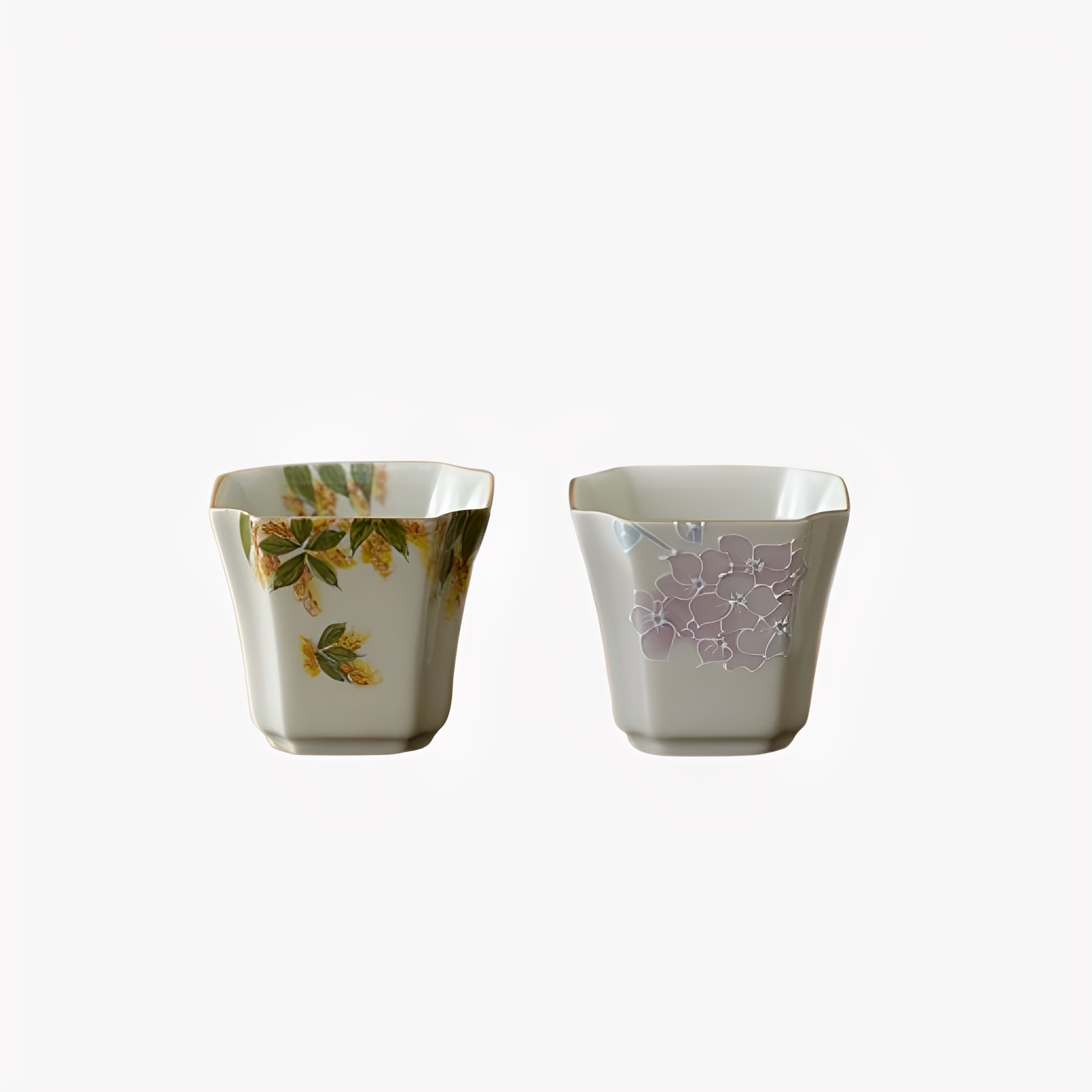Floral Square Tea Cup Set : - Seekcase