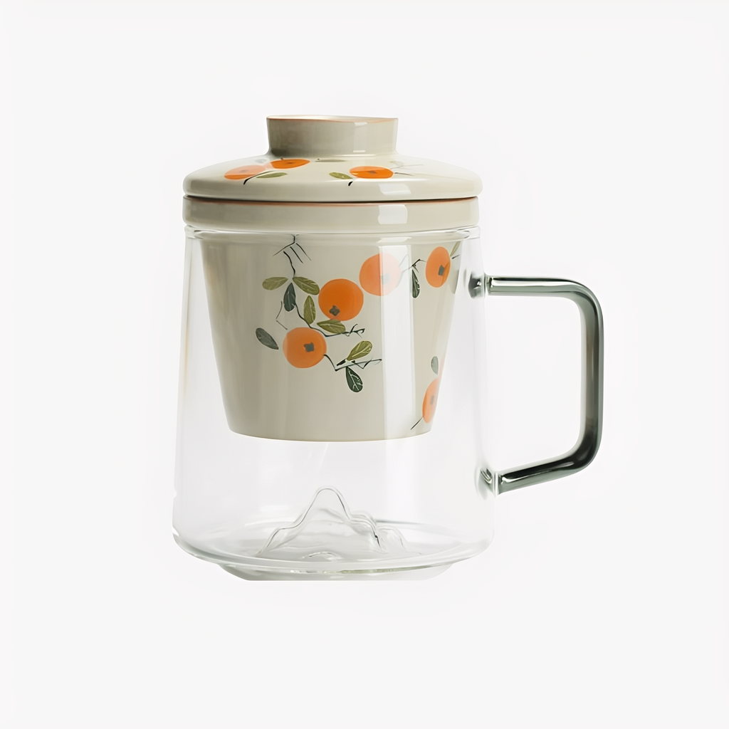 Persimmon All-in-One Tea Mug : - Seekcase