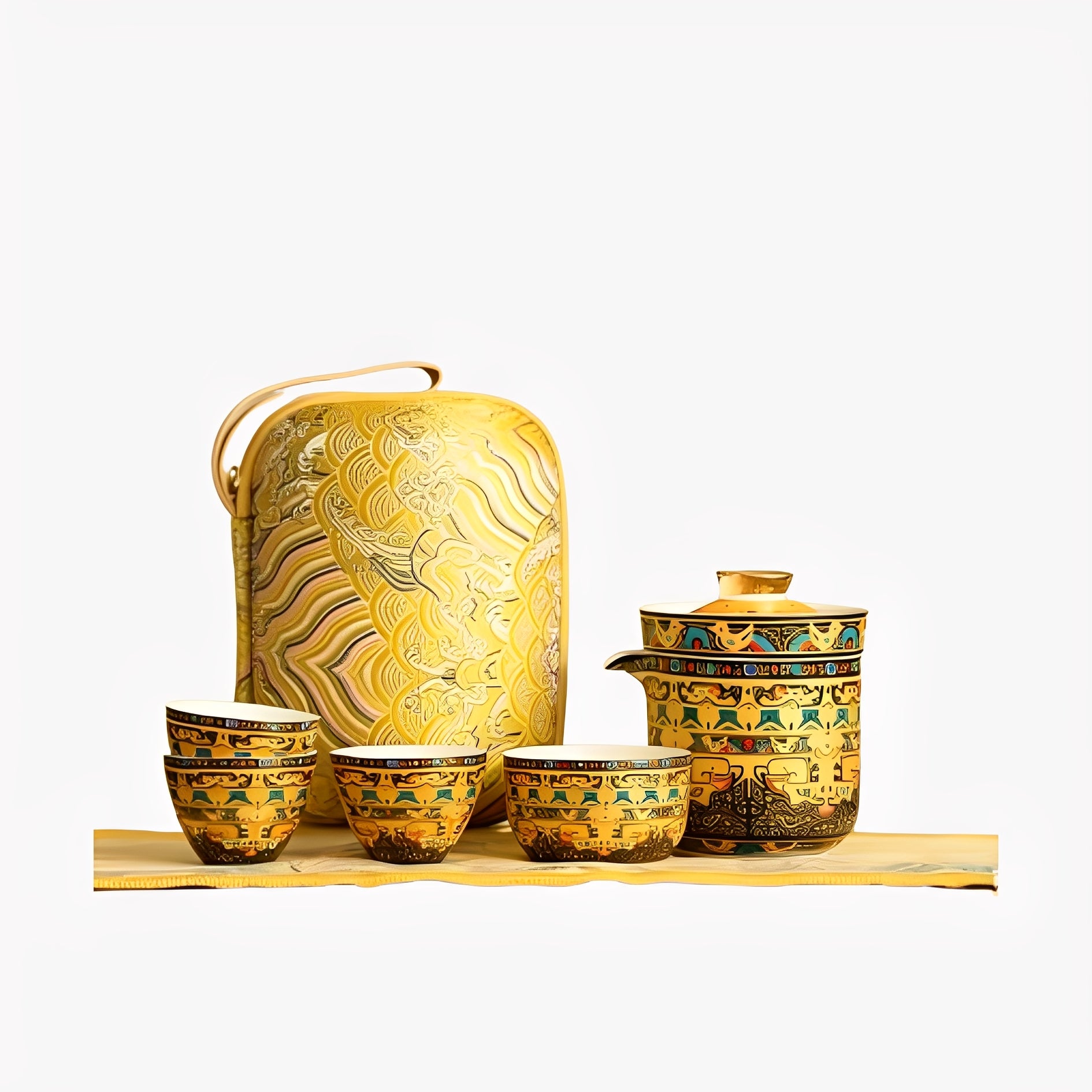 Thangka Art Travel Tea Set