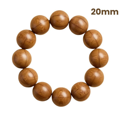 Zen Six Paths Wood Prayer Beads – Buddhist Mala Bracelet for Meditation & Balance : Brown 20mm - Seekcase