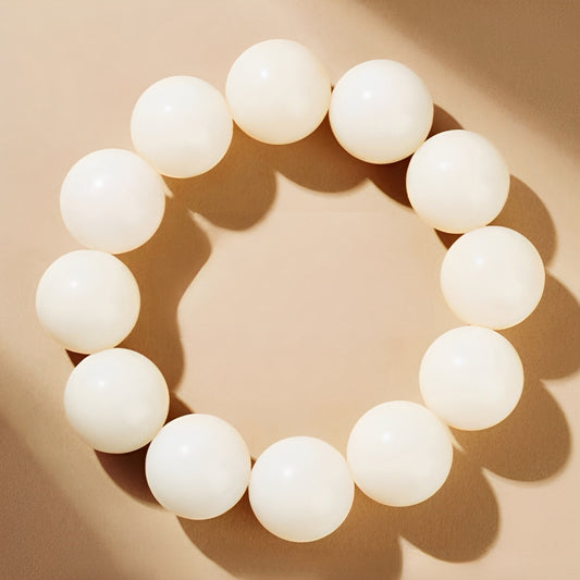 Yunnan White Bodhi Seed Wooden Bracelet – High-Density Meditation Wood Beads (Sink-Tested) : - Seekcase